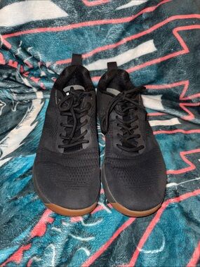 Men's Black Knit Sneakers with Gum Outsole